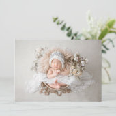 Modern minimalistisch Baby shower - Hartelijk dank Aankondiging (Staand voorkant)