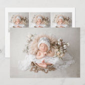 Modern minimalistisch Baby shower - Hartelijk dank Aankondiging (Voorkant / Achterkant)