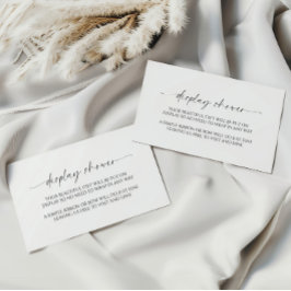 Modern minimalistisch Baby shower Informatiekaartje