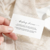 Modern minimalistisch Baby shower Informatiekaartje