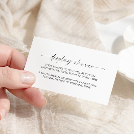 Modern minimalistisch Baby shower Informatiekaartje