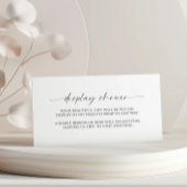 Modern minimalistisch Baby shower Informatiekaartje