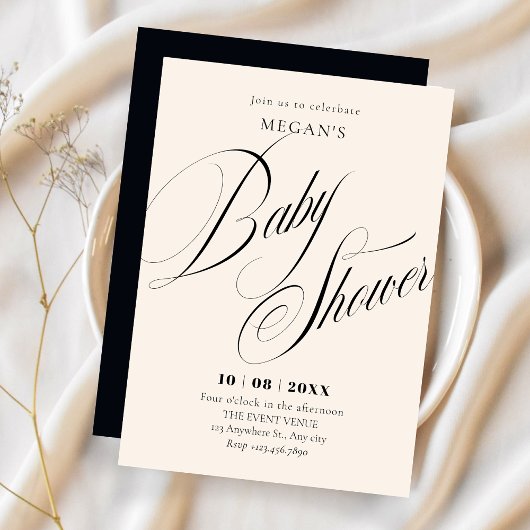 Modern minimalistisch baby shower kaart