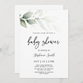 Modern minimalistisch Baby shower Kaart (Voorkant / Achterkant)