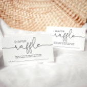 Modern minimalistisch Baby shower, luiertapes Informatiekaartje