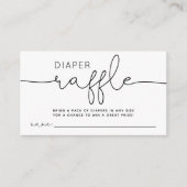 Modern minimalistisch Baby shower, luiertapes Informatiekaartje (Voorkant)