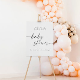 Modern minimalistisch Baby shower Welkomstteken