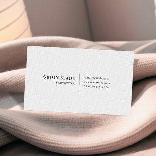 Modern minimalistisch babysitter Visitekaartje