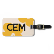 Modern minimalistisch Bagagelabel van vlinderbloem