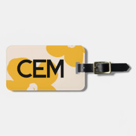 Modern minimalistisch Bagagelabel van vlinderbloem