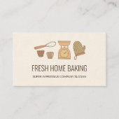 Modern minimalistisch bakkershandboek visitekaartje (Voorkant)