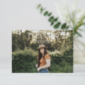 Modern minimalistisch bedankkaart (Staand voorkant)