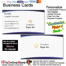 Modern Minimalistisch Bedrijf 3 Schaduw Blauw Logo Visitekaartje