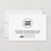 Modern minimalistisch bedrijf Dank u dat u de toev Bedankkaart (Achterkant)