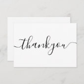 Modern minimalistisch bedrijf Dank u dat u de toev Bedankkaart (Voorkant / Achterkant)