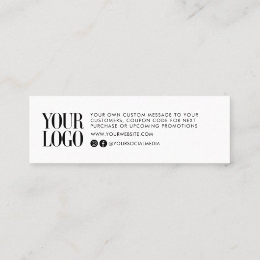 Modern minimalistisch bedrijf Dank u dat u de toev Contactkaartje (Achterkant)