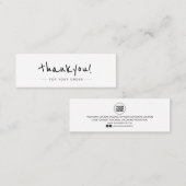 Modern minimalistisch bedrijf Dank u dat u de toev Mini Visitekaartje (Voorkant / Achterkant)