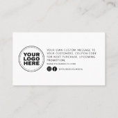 Modern minimalistisch bedrijf Dank u dat u de toev Visitekaartje (Achterkant)