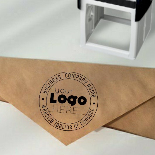 modern minimalistisch bedrijf logo crest zelfinktende stempel