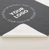 Modern minimalistisch bedrijf Logo / elk Afbeeldin Sherpa Deken (3/4)