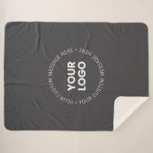 Modern minimalistisch bedrijf Logo / elk Afbeeldin Sherpa Deken (Voorkant (horizontaal))