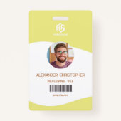 Modern minimalistisch bedrijf werknemer badge (Voorkant)