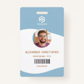 Modern minimalistisch bedrijf werknemer badge (Voorkant)