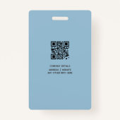 Modern minimalistisch bedrijf werknemer badge (Achterkant)