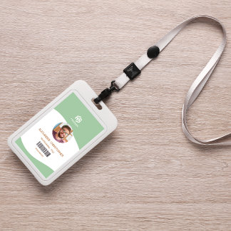 Modern minimalistisch bedrijf werknemer badge