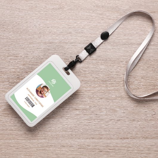 Modern minimalistisch bedrijf werknemer badge