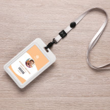 Modern minimalistisch bedrijf werknemer badge