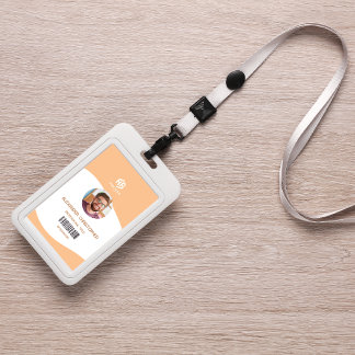 Modern minimalistisch bedrijf werknemer badge