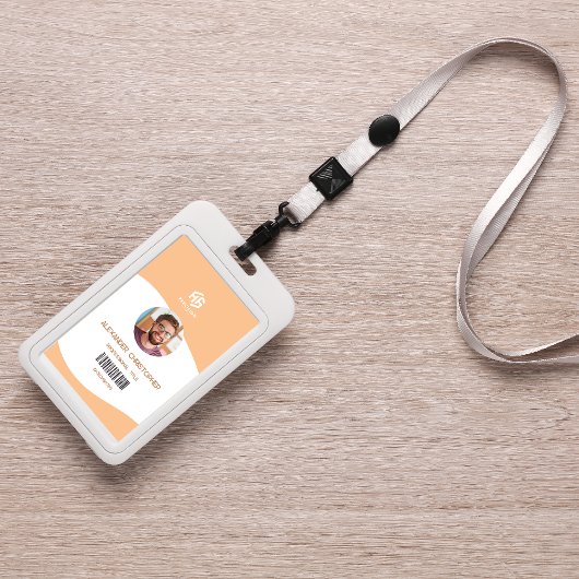 Modern minimalistisch bedrijf werknemer badge