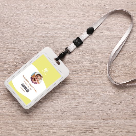 Modern minimalistisch bedrijf werknemer badge