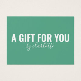 Modern minimalistisch bedrijfscadeaucertificaat visitekaartje