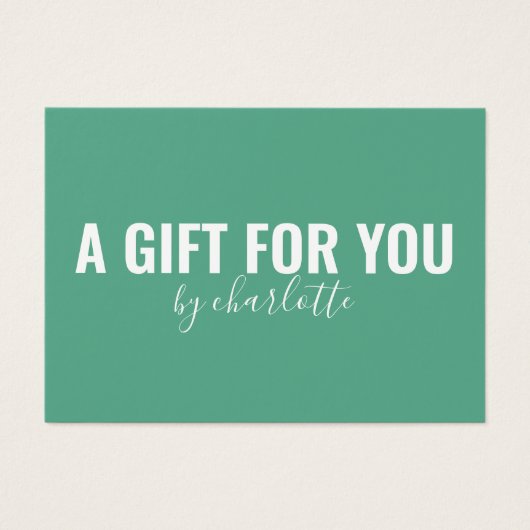 Modern minimalistisch bedrijfscadeaucertificaat visitekaartje (Voorkant)