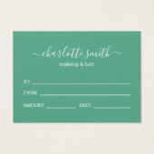 Modern minimalistisch bedrijfscadeaucertificaat visitekaartje (Achterkant)