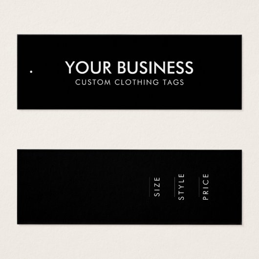 Modern minimalistisch bedrijfskledinglabel Hang La Mini Visitekaartjes (Voorkant /achterkant)
