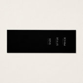 Modern minimalistisch bedrijfskledinglabel Hang La Mini Visitekaartjes (Achterkant)