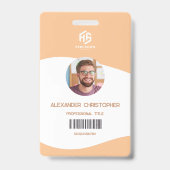 Modern Minimalistisch Bedrijfsmedewerker Badge (Voorzijde)