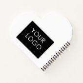 Modern minimalistisch bedrijfswit Logo Notitieboek (Achterkant)