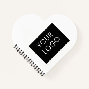 Modern minimalistisch bedrijfswit Logo Notitieboek