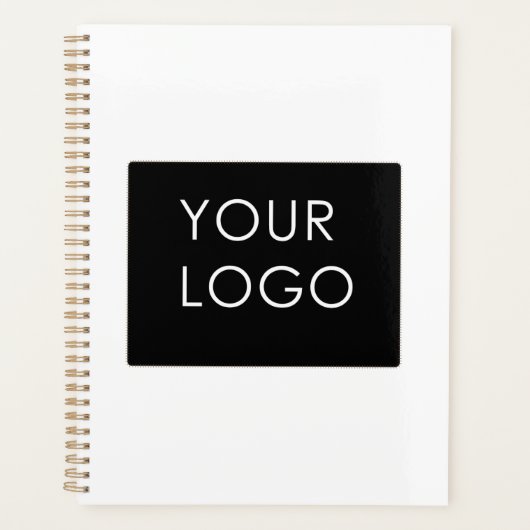 Modern minimalistisch bedrijfswit Logo Planner (Voorkant)