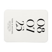 Modern minimalistisch beeld sparen de Datum Magneet (Horizontaal)