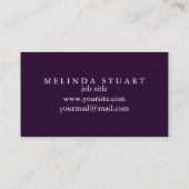Modern minimalistisch beeld visitekaartje (Achterkant)