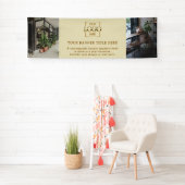 Modern Minimalistisch Beige Aangepast Zakelijk Log Spandoek (Insitu)
