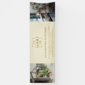 Modern Minimalistisch Beige Aangepast Zakelijk Log Spandoek (Verticaal)