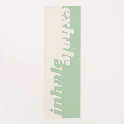 Modern minimalistisch beige citaat yogamat (Voorkant)