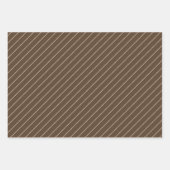 Modern minimalistisch beige en bruine kerstpatrone inpakpapier vel (Voorkant 2)