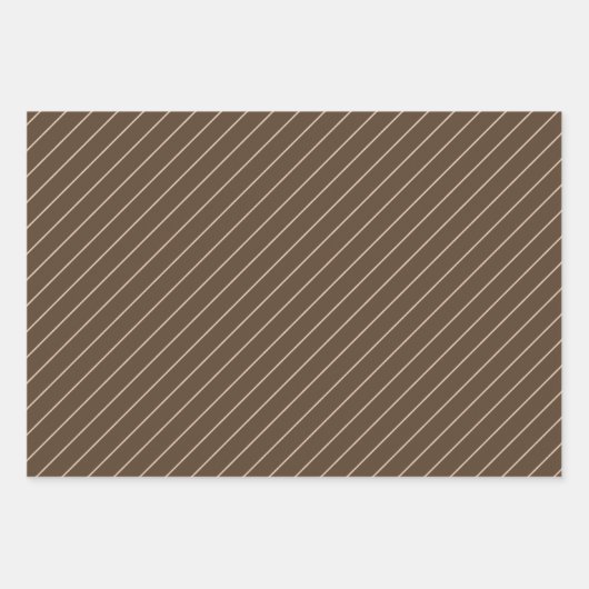 Modern minimalistisch beige en bruine kerstpatrone inpakpapier vel (Voorkant 2)